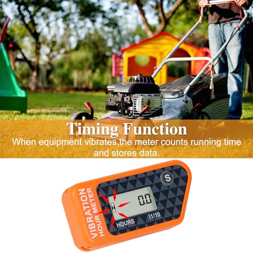 image for NInE-ROnG LCD Digital Hour Meter Gauge Vibration Activated,Waterproof 