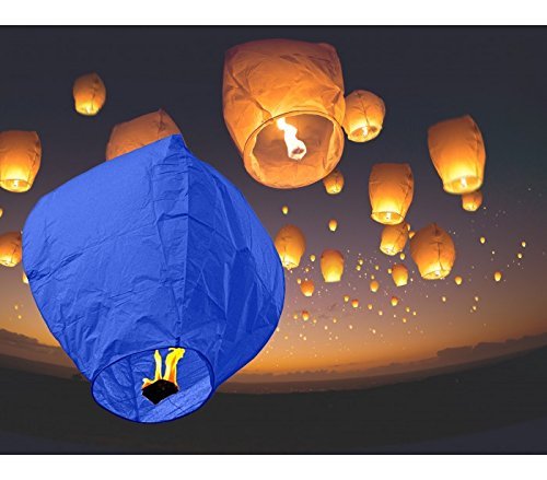 Lanterne Volanti Colorate Mongolfiere, Diametro 33 cm, 10 Pezzi