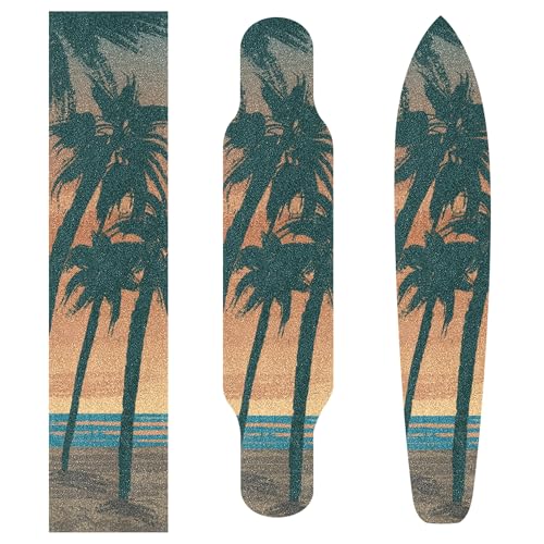 HUSSRITY Beautiful Sunset Beach Longboard Grip Tape 44'...