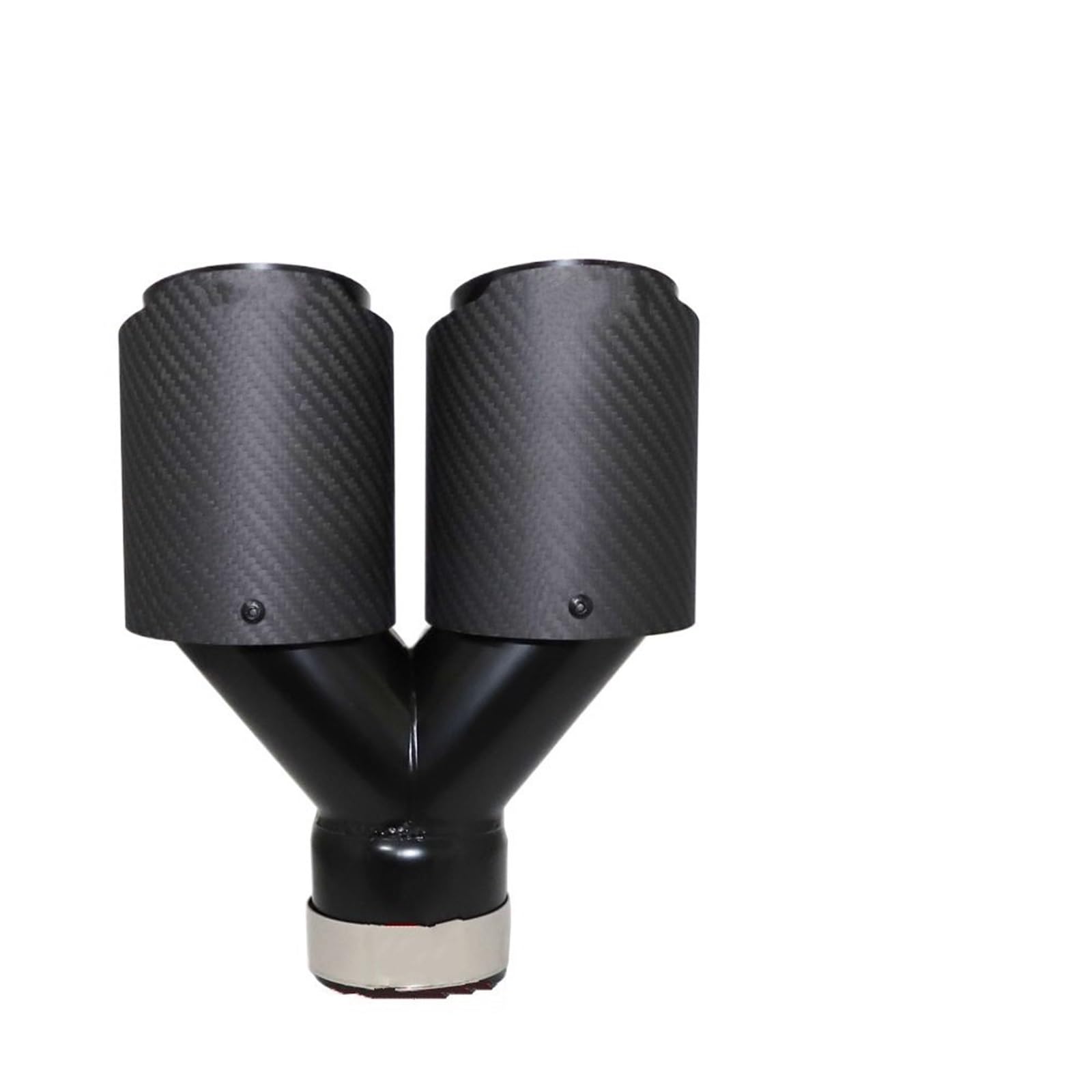 Car Silencer Samochód w kształcie litery Y matowa końcówka tłumika z włókna węglowego podwójne wyjście tłumiki rury wydechowej dekoracja dyszy(60MM-89MM)