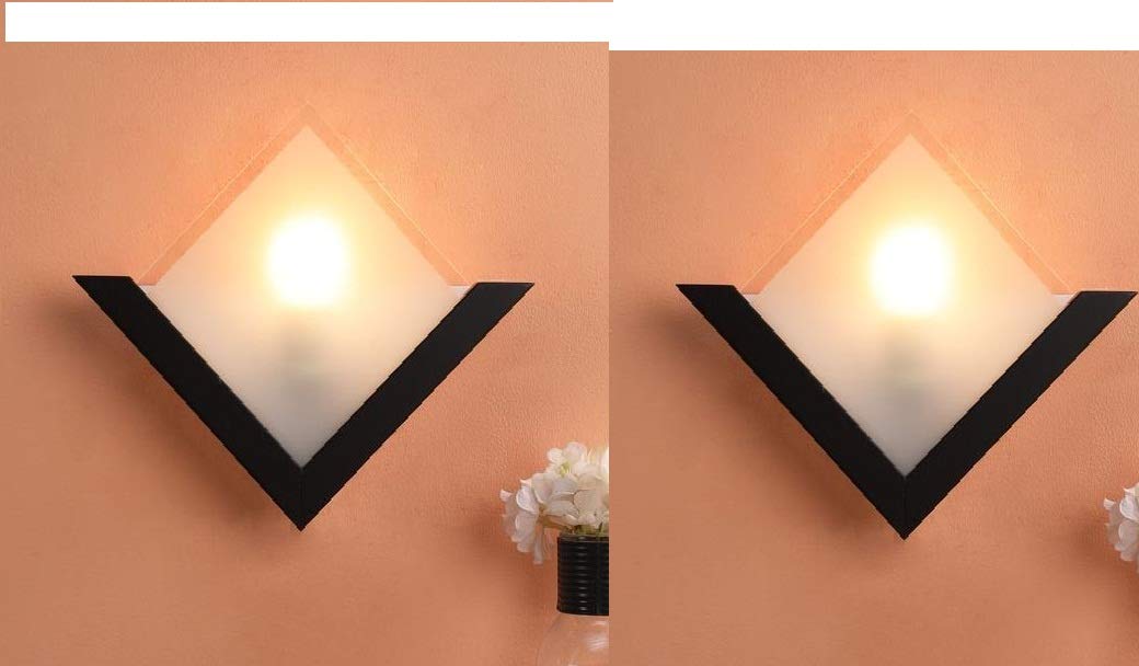WHITERAY Designer Lighting Modern Interior Metal Classic Wall Mounted Light (10 Watts, Brown) - Pack of 2