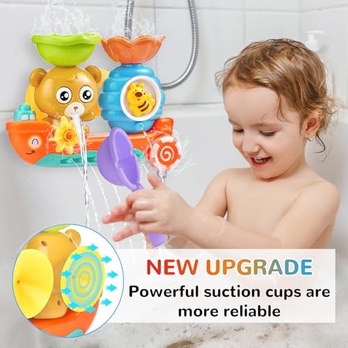 Badewannenspielzeug ab 1 2 3 4 Jahr,Badespielzeug Baby ab 1jahr,Bär und Bee,Wasserspielzeug Kinder,Badewannen Spielzeug Kinder,Wasserspielzeug Baby Spielzeug Geschenk,für Jungen Mädchen (A)
