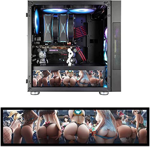 Image of Vetroo B6 Display Board w /LED Lights for Computer PC Case Decor Full HD 2K Multi-Mode Function 12.2 inch x 3.1 inch (Horizontal, B6)
