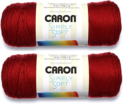 Image of Bulk Buy: Caron Simply Soft Yarn Solids (2-pack) (Autumn Red)