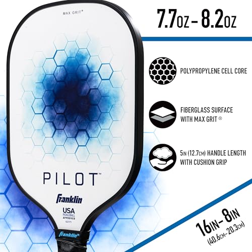 Franklin Sports Pilot Pickleball Paddle Set - 2 Player - 2 Rackets 4 Balls - image 4