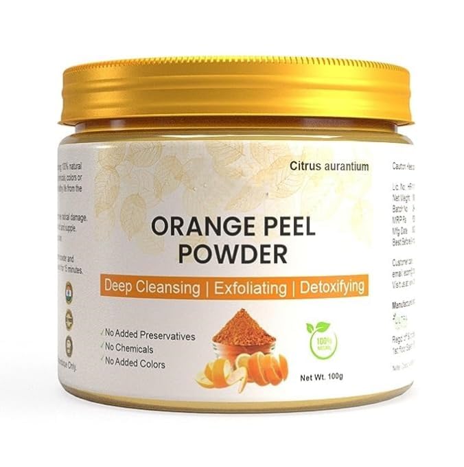 TV Orange Peel Powder Face Pack, Face mask | For Oil Control, Tan Removal, Acne & Pimples, Glowing Skin, Scars, Boosten Collagen, Natural Skin cleanse with Vitamin C -100 gm