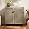 Art leon storage cabinet buffet cabinet with storage 2 door rattan kitchen storage cabinet kitchen sideboard buffet accent cabinet for dining room hallway entryway living room antique natural  urban country home decor