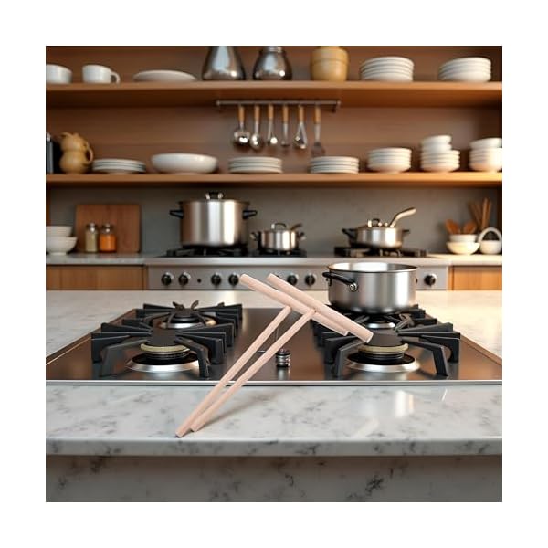 2Pcs Wooden Crepe Maker Pancake Batter Spreader Stick Kitchen Cooking Utensils Tools for Restaurant Canteen Specially Supplies Practical Treatment Crepe Makers Specialty Appliances Spreader Tool - Image 3