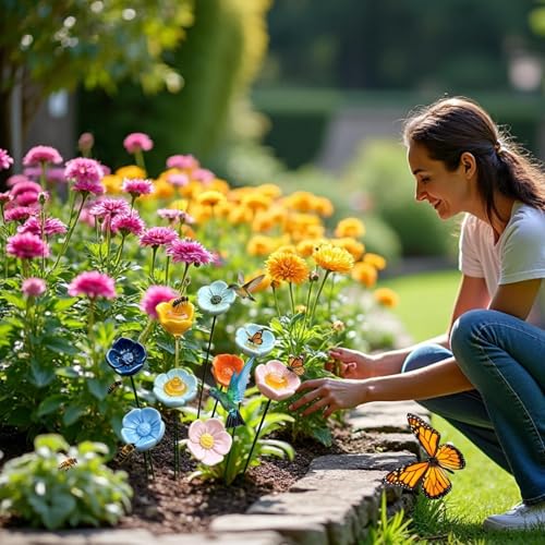Bain en céramique colorée en forme de fleur pour préserver nos abeilles