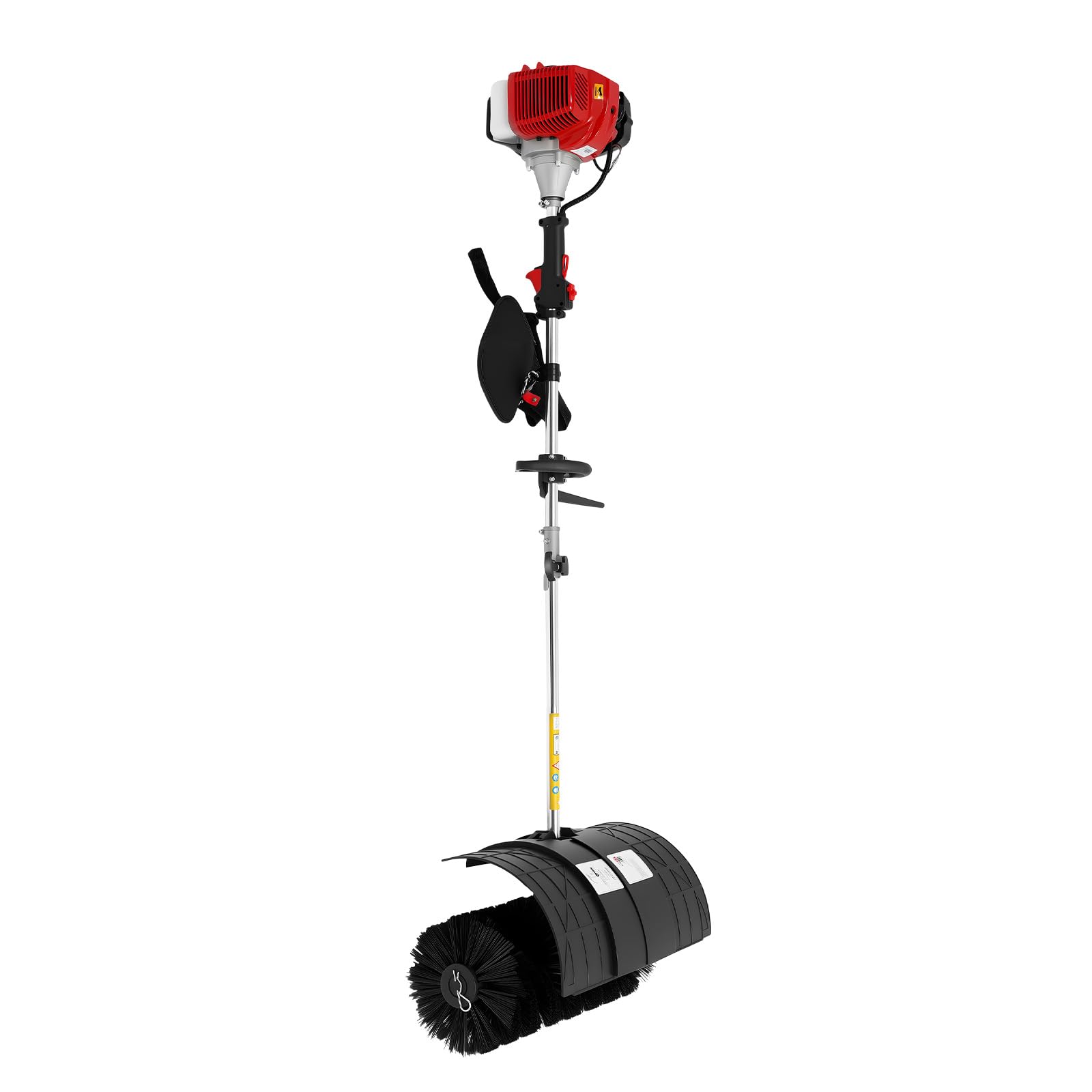 Upgrade Kehrmaschine Benzin 52ccm Schneefräse Motorbesen Kehrbesen Benzin Handkehrmaschine Mit Schutzbrille und Schultergurt, 1,7 kW, 8500 U/min | EU Stock