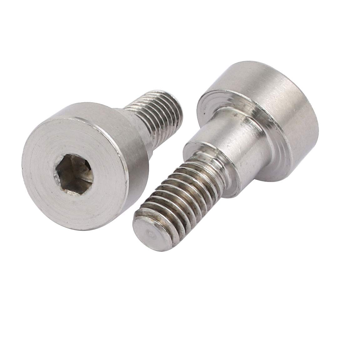 Sourcingmap 304 Stainless Steel Hex Socket Shoulder Bolt 8mm Shoulder Dia 6mm Shoulder Length M6 Thread 5pcs - Image 2