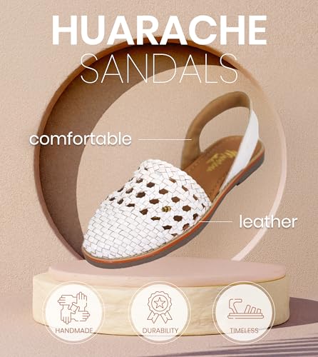 Image of Macarena Collection Womens Shoes Leather Sandals for Women | Huarache Handmade Mexican Sandals Women | Comfortable & Stylish Womens Sandals 2340