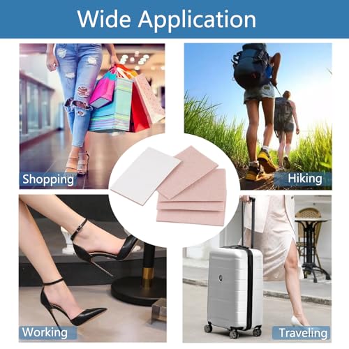 Image of 50 Sheets Moleskin Padding, Mole Skin for Feet Adhesive Pads, Moleskin for Blisters Prevention, Mole Skin Tape for Boots Hiking Reduce Friction Pain