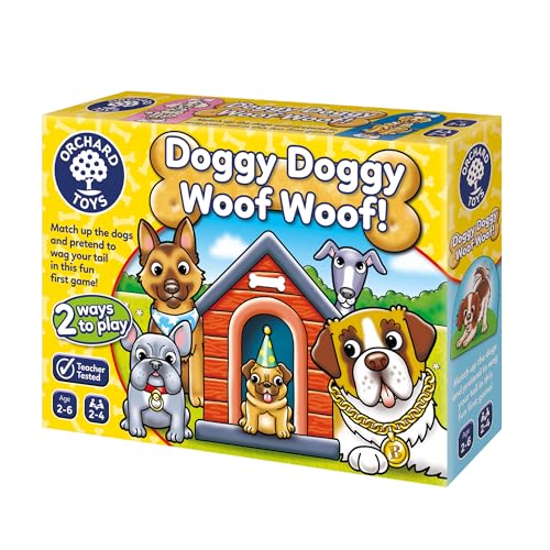ORCHARD TOYS Doggy Doggy Woof Woof! Educational and Fun Matching and Memory Game Ideal for Kids Age 2-6