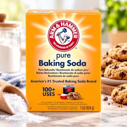 ARM & HAMMER Baking Soda, reines Backnatron, America's #1 Trusted Baking Soda Brand, 12 x 454 g