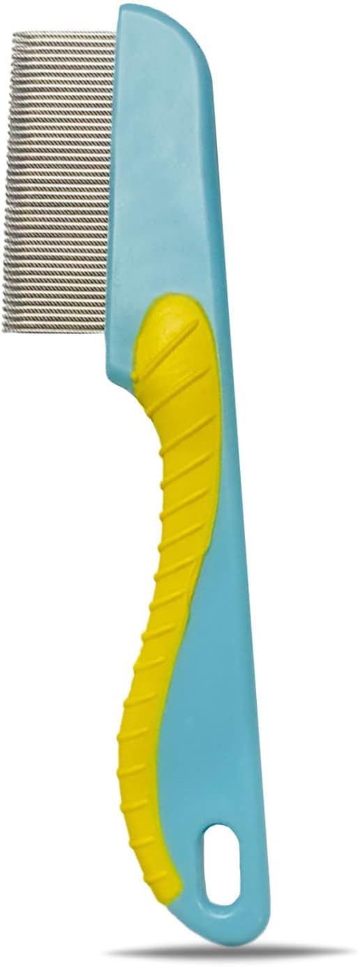 1 Piece Long Handle Nitty Hair Nit Comb Remove Head Lice and Eggs Metal Hair Nit Comb for Pets Adults and Kids…