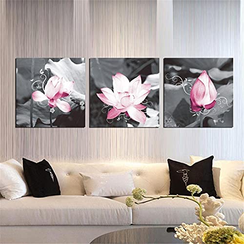Art mural rose lotus photo sur toile moderne pour grande décoration