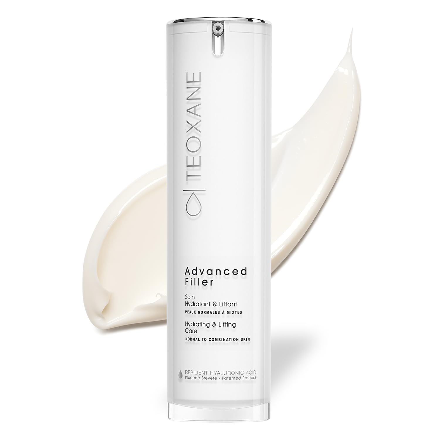 TEOXANE - Advanced Filler, Normal to Combination Skin, Crema viso idratante e anti‑age per pelli normali e miste, Con RHA® e peptidi palmitoilati, Leviga, rimpolpa e migliora la grana della pelle