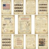 11 PCS Vintage Us History Posters Set American Founding Documents Classroom Decor Us Government History...