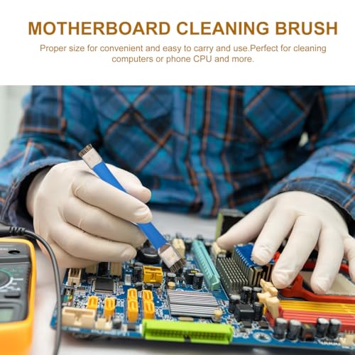Image of UKCOCO Double Head CPU Cleaning Brush Anti Static Motherboard Circuit Ic Cleaning Brush for Phone PCB and Electronics Maintenance ESD Safe 5.31 in Compact Tool
