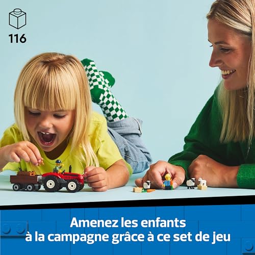 Lego City Teacteur Agricole Avec Remorque Et Moutons 60461 Lego La Boite - vue 5