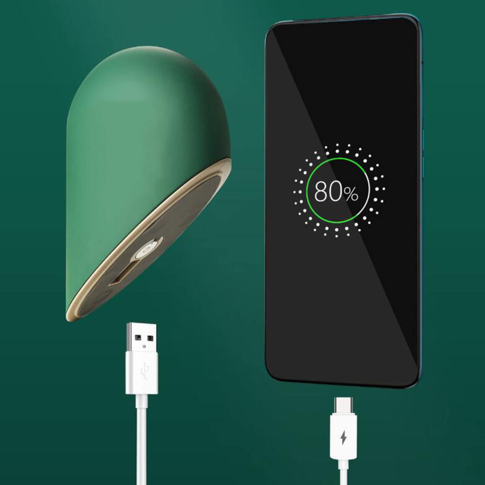 2021 Upgrade 2 in1 Chauffe-Mains Chauffe-Mains magnétiques Rechargeables USB, pour Tous Ceux Qui Vous tiennent à cœur des Femmes et des Hommes,Vert,8000mAh