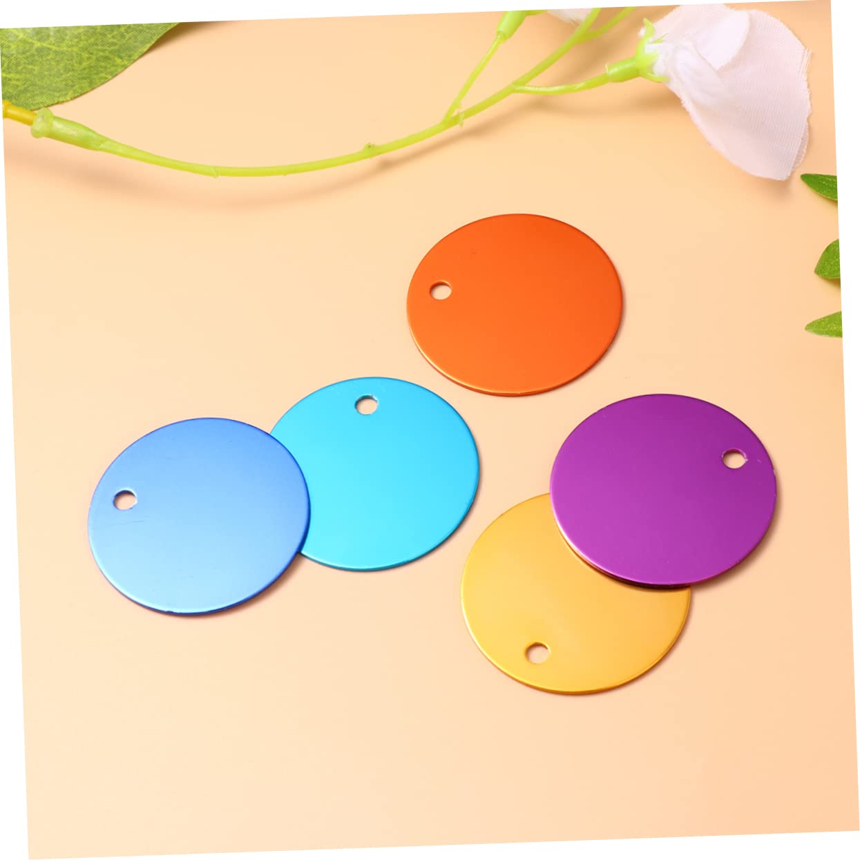 ABOOFAN 75pezzi Pz Targhette Pet Alluminio Anodizzato Medagliette Vuote Per Incisione Nome e Contatti Accessori Per Cuccioli e Animali Domestici Per Fai Da Te