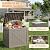 ATMELT 35 Gallon Waterproof Resin Deck Box, Outdoor Lockable Storage Bins Container Container for Patio Cushions Garden Tools Delivery Box, Grey