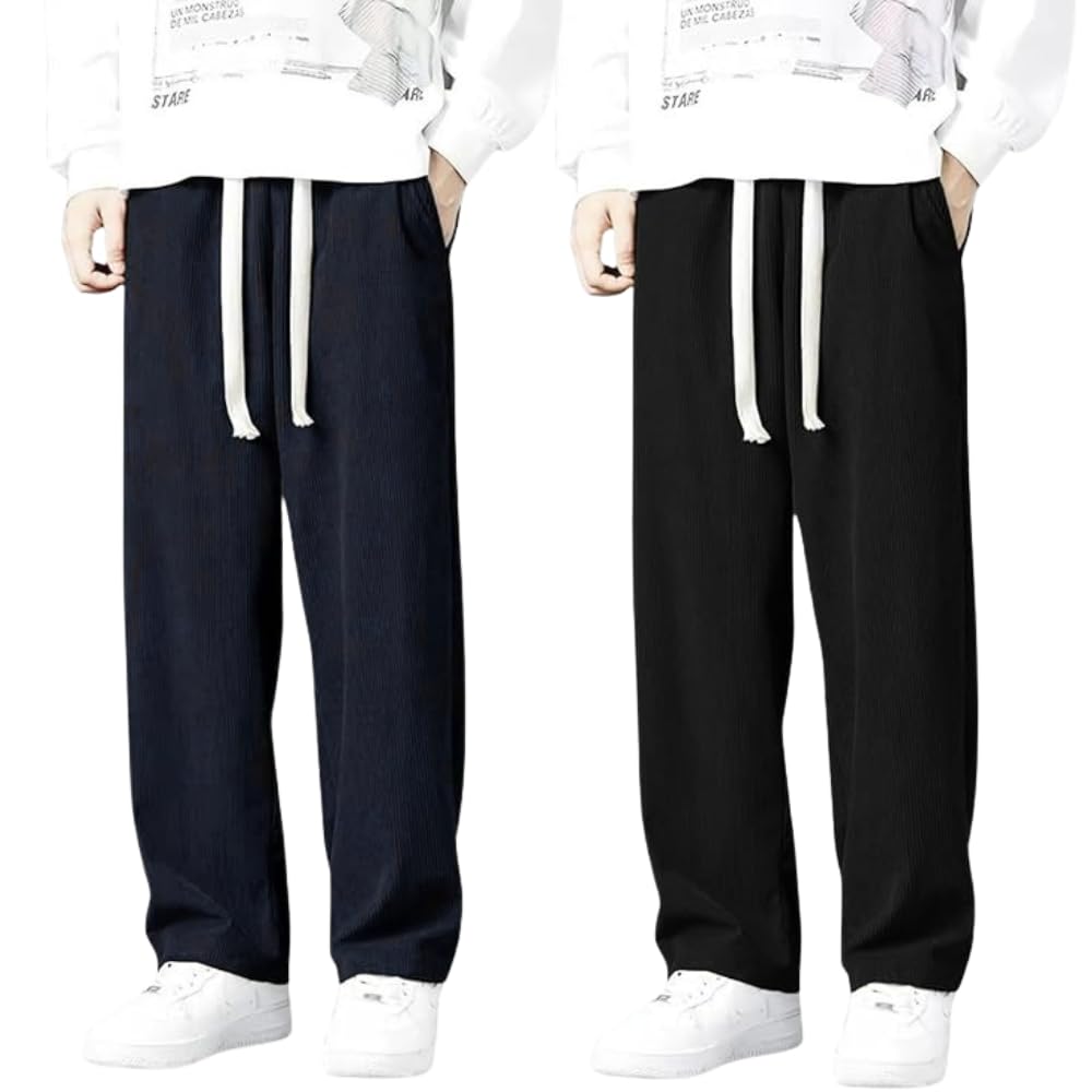 GRECIILOOKS Lycra Track Pants for Men – Stretchable Loose Fit Gym Joggers | Korean Style Workout | Loose Mid Rise Trouser... - Review, Price and Buying Guide