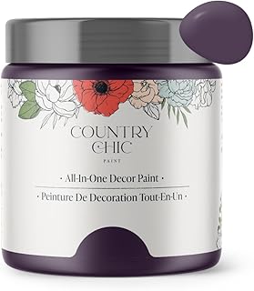 Country Chic All-in-One Chalk Paint for Furniture, Cabinets, Home Decor, Eco-Friendly, Matte Finish, Built-In Primer & Top Coat for Wood, Metal - Opulence (Purple) - 8 oz (237 ml)