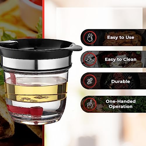 Fat Separator With Bottom Release - Convenient Fat Separator For Cooking Wholesome Dishes - Fat Separator For Soups - Gravy Separator & Fat Separator Cup - Sleek Kitchen Gadgets By Valor Kitchen #TOP5