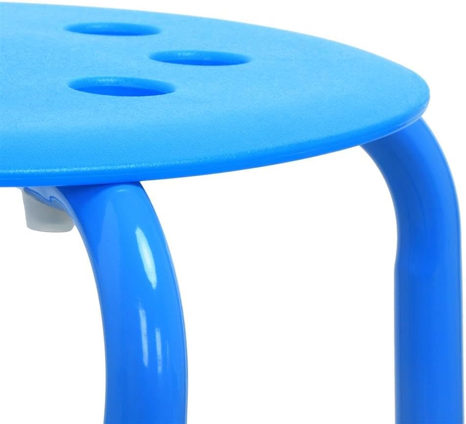 Yaheetech 17.3'' Stacking Stools Set of 5 Indoor Outdoor Industrial Stackable Bar Stools Colourful Decoration Portable Plastic Metal Chairs