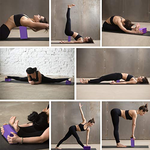 image for LEEWENYAN Yoga Block Set, High Density EVA Foam Exercise Blocks and Yo