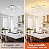 Seruno X Kitchen Ceiling Lights 4 Way Adjustable Spotlights White, Industrial Wire Cage E14 Base, Vintage Ceiling Light Fixture for Lounge, Living Room, Bedroom, Kitchen, Wall Lights No Bulbs Included #3