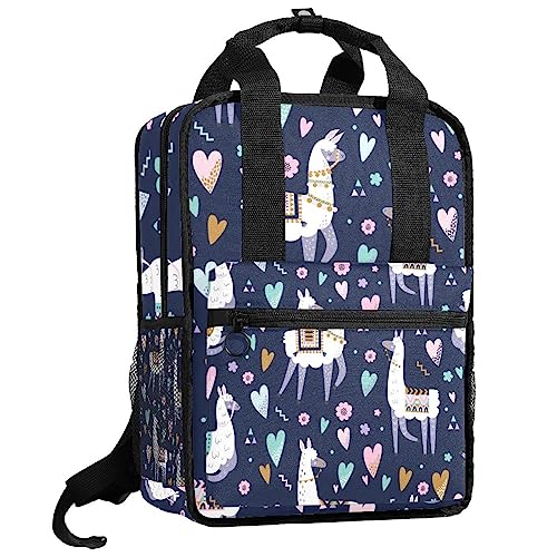 Cartable sac à dos pour garçon bleu alpaga 35.5x26x12 cm pour l'école