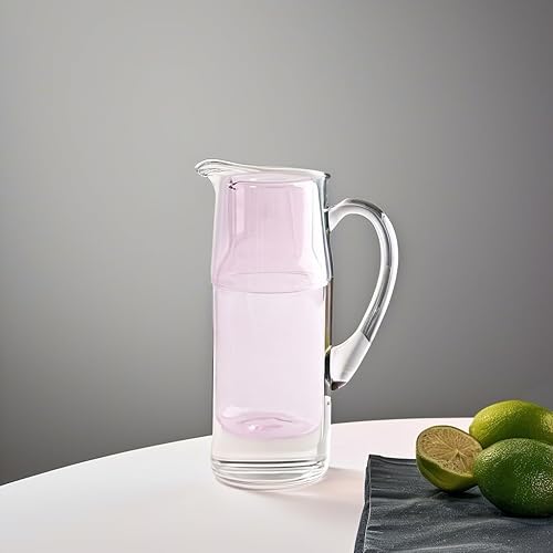 Miniatura 5 de Juego de jarras de agua de noche de cristal transparente, jarra y taza de noche