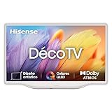Hisense 32S5Q - QLED Deco Smart TV 32 Pulgadas, Diseño artístico, Dolby Atmos, Blanco Morandi, Peana Central con Estilo