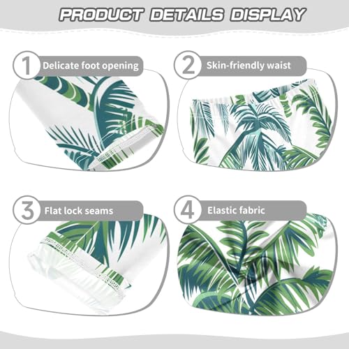 Bolaz Toddler Girls Leggings Printed Yoga Pants Leggings Tropical Pattern with Palm Tree for Kids3