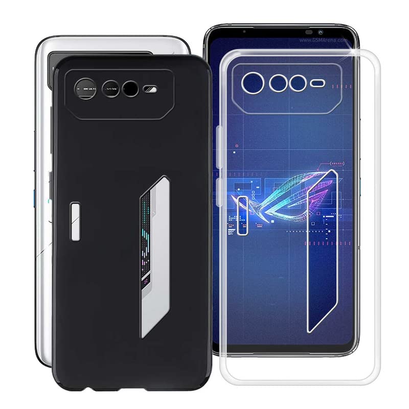 HGJTF Custodia per Asus ROG Phone 6 Pro (6.78 pollici), 2 Ultra sottile Anti-giallo Trasparente