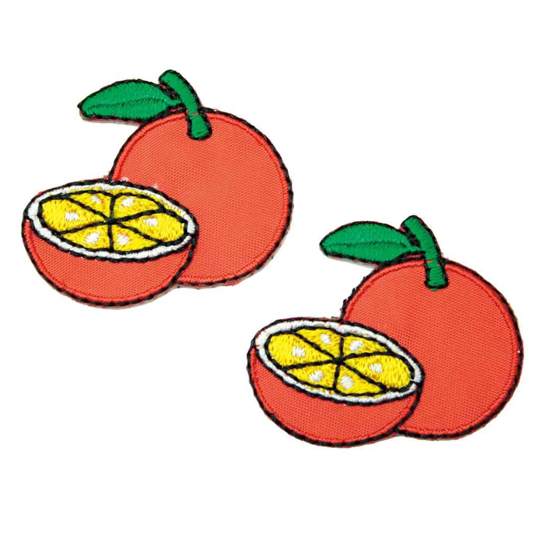 Amazon | ミニワッペン みかん オレンジ 果物 食べ物 かわいい 小さい