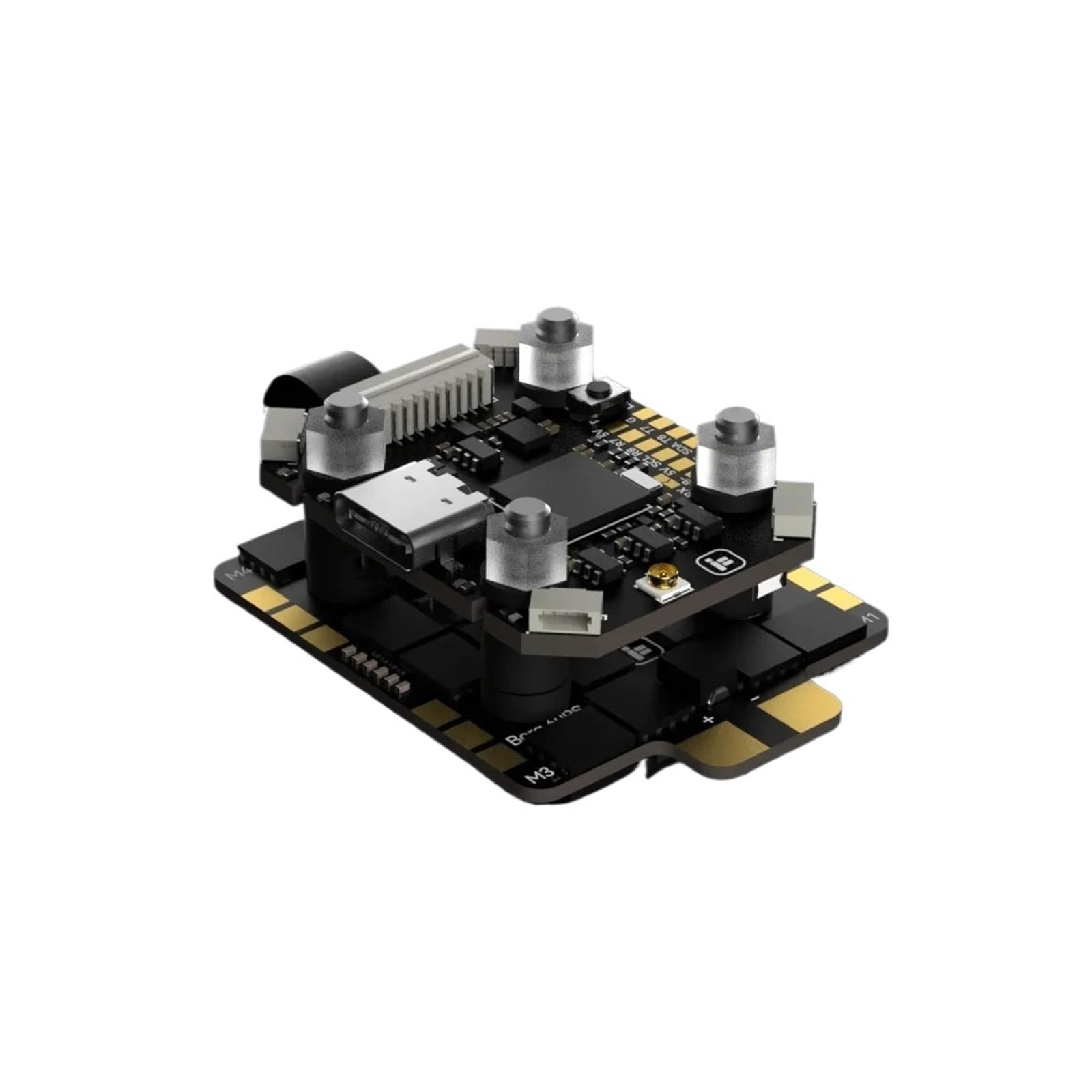 Flight Controller ESC Stack Borg Mini H7 ELRS 2-6S | Eingebauter Empfaenger, 60RS 60R 4-in-1, 20x20mm Montage, Verbundmaterial(With Borg 60R ESC)