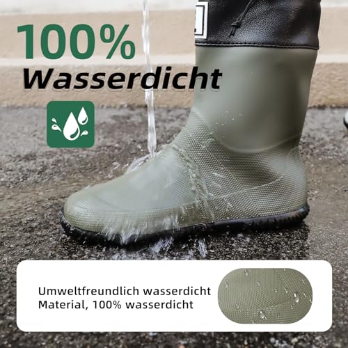 YorFotMae Midshaft Rain Boots Women, Waterproof Rubber Boots Men, Mid-Height Anti-Slip Lightweight Garden Shoes, Mid Calf Water Boots with Adjustable Buckle, Durable Fishing Boots Outdoor4