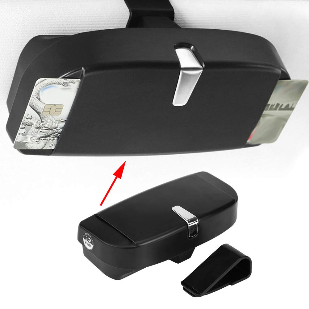 Autozonnebrilhouder, brillenetui, opberghouder, autozonnebrilhouder, zonnebrilhouder, brillenkoker, organizer, box met ticketkaartenclip voor auto, vizier, accessoires Autozonnebrilhouder, brillenetui, opberghouder, autozonnebrilhouder, zonnebrilhouder, brillenkoker, organizer, box met ticketkaartenclip voor auto, vizier, accessoires