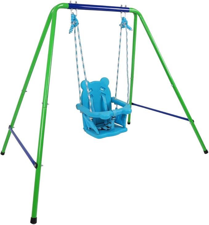 Gym Sets & Swings Toys HLC Folding Toddler Swing Baby Swing & Infant Portable Garden Swing Steel