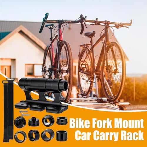 Soporte para eje enchufable de bicicleta con anclaje de horquilla resistente para coche 2