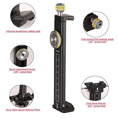 Aluminum Ipad Holder For Tripod Mount, Universal Phone Tablet Clamp Tripod Adapter Bracket W Cold Shoe Mount 1/4 Inch Screw And Acra Swiss Rail For Ipad 4/Mini/Air/Pro/Surface Pro/Iphone/Galaxy Tab #TOP4