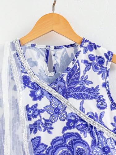 Image of Tasas Girls Floral Anarkali Kurta|Ethnic Wear for Girls|Traditional Girls Ethnic Wear|