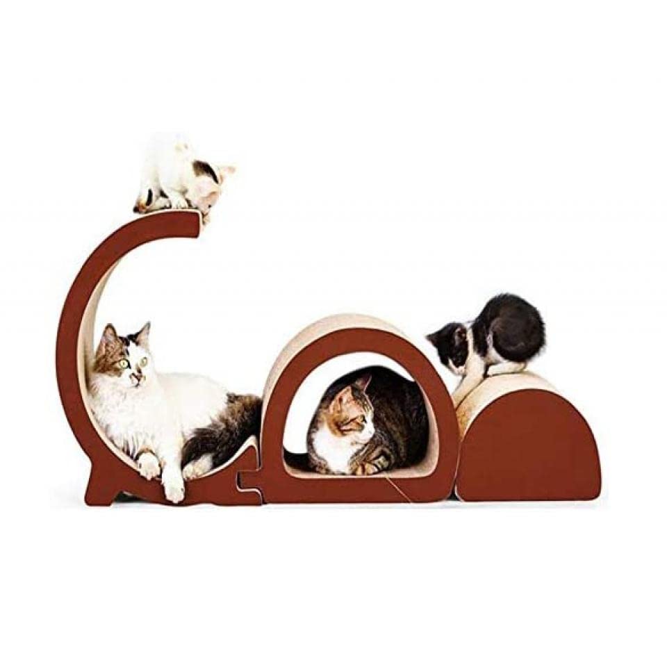 Aiwanto 3-in-1 Cat Scratcher Combination Infinity Lounge Cat Bed, Scratch Board, Claw Pad for Scratching Post Pet Supplies