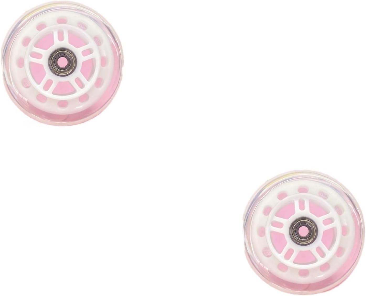 Inline Skate Wheels 2-Pack 100mm (4 Inch) Inline Skate Wheels with ABEC-7 Bearings, PP+PU Replacement Wheels for Scooters, Strollers, Roller Skates(Yellow)