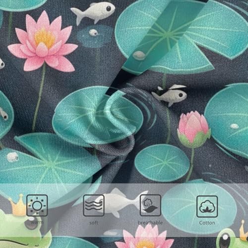 Toddler Girl Panties, Cute Cartoon Frogs Crowns Girls' Cotton Brief Underwear, 2–8 Years3